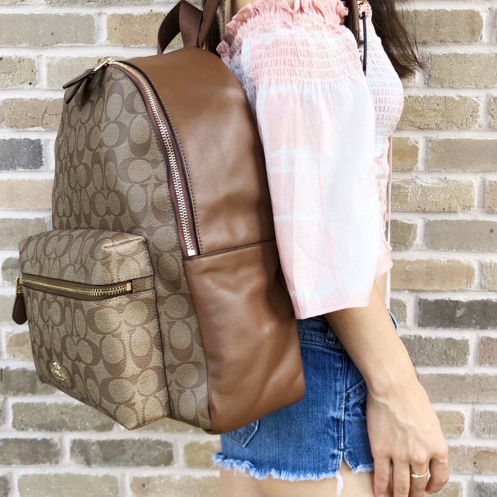 Coach Large signature backpack school bag - Picture 3 of 7